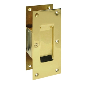 Deltana SDP60-3 Decorative Passage Pocket Door Lock Polished Brass