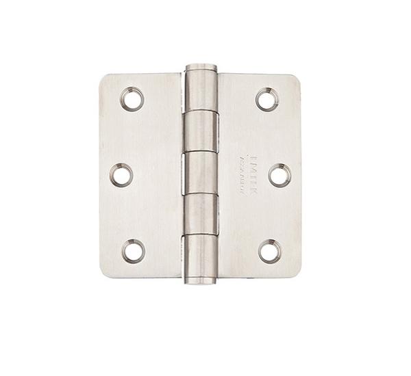 Emtek 3-1/2 x 3-1/2 Stainless Steel Radius Corner Residential Hinges 9812332D