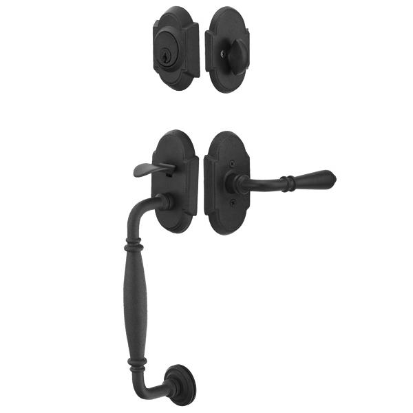 Emtek 461232 wrought Steel w/Normandy Grip Normandy Lever 460232, 461232, 462232