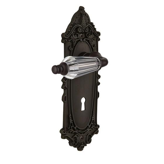 Nostalgic Warehouse Victorian Backplate withParlour Lever Oil Rubbed Bronze (OB)