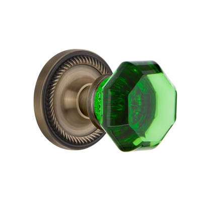 Nostalgic Warehouse Waldorf Black Crystal Knob Set | Low 