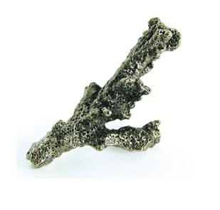 Emenee OR420 Branch Coral Cabinet Knob in Antique Matte Brass (ABR)