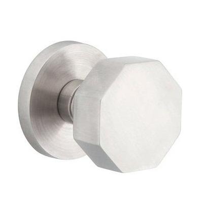 Emtek Stainless Steel Octagon Door Knob Set with Disk Rosette