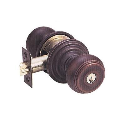 Emtek Waverly Keyed Entry Door Knob with Regular Rosette Oil Rubbed Bronze (10B)